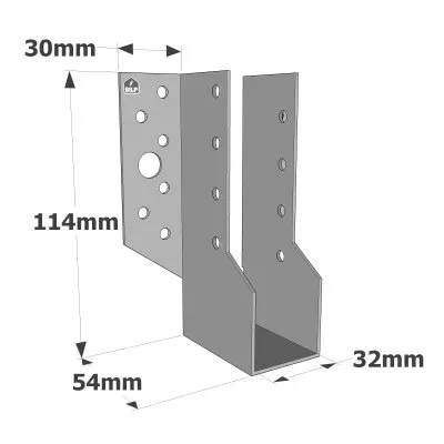 Sabots &#224; ailes ext&#233;rieures, gamme SBE ECONOMIQUE (&#233;paisseur 1,5mm, profondeur 55mm) - R&#233;f. SBE32/114