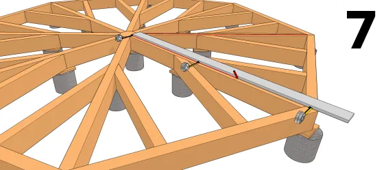 Créer des lignes de repère sur les solives internes