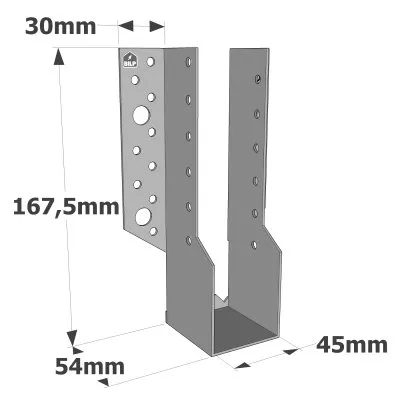 Sabots &#224; ailes ext&#233;rieures, gamme SBE ECONOMIQUE (&#233;paisseur 1,5mm, profondeur 55mm) - R&#233;f. SBE45/168
