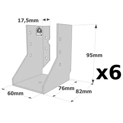 Sabots à ailes intérieures, gamme SAI CLASSIQUE (épaisseur 2mm) - Réf. SAI250/60/2_6