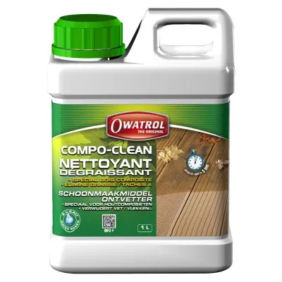 COMPO-CLEAN - Gel nettoyant / Dégraissant à l'eau pour bois composites - Réf. 825