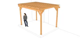 Module 1 : pergola simple sur quatre poteaux