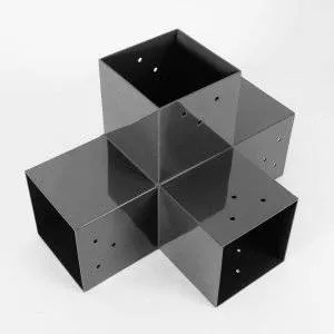 Connecteur SUNDIY Anthracite RAL 7016 - 90mm à 4 directions en forme de T