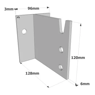 Etrier à âme intérieure à fixer sur SUPPORT BOIS OU sur SUPPORT RIGIDE (BETON ou ACIER) - Idéal pour les assemblages de pannes déversées - Réf. BTC120-B