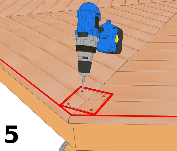 Percer les trous de fixation sur la poutre porteuse