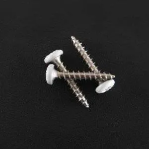 Vis bois et panneaux à tête ronde PZ - INOX A2 - BLANC - D 3.5 x L20 pour fixer les lames SUNDIY (bois et alu)