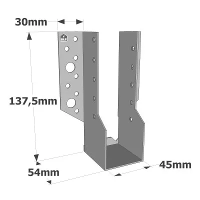 Sabots &#224; ailes ext&#233;rieures, gamme SBE ECONOMIQUE (&#233;paisseur 1,5mm, profondeur 55mm) - R&#233;f. SBE45/138