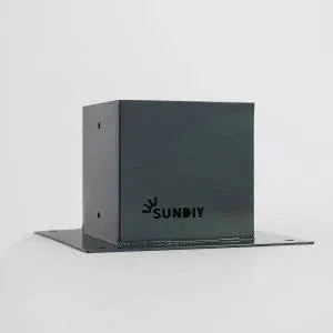 Photo du support de poteau SUNDIY Anthracite RAL 7016 - Série 120mm