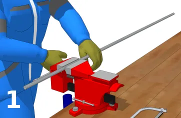 Fixer la tige filetée sur la butée