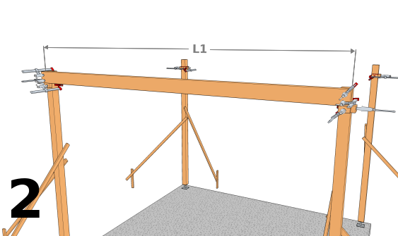 Fixer la traverse provisoirement avec des serre-joints