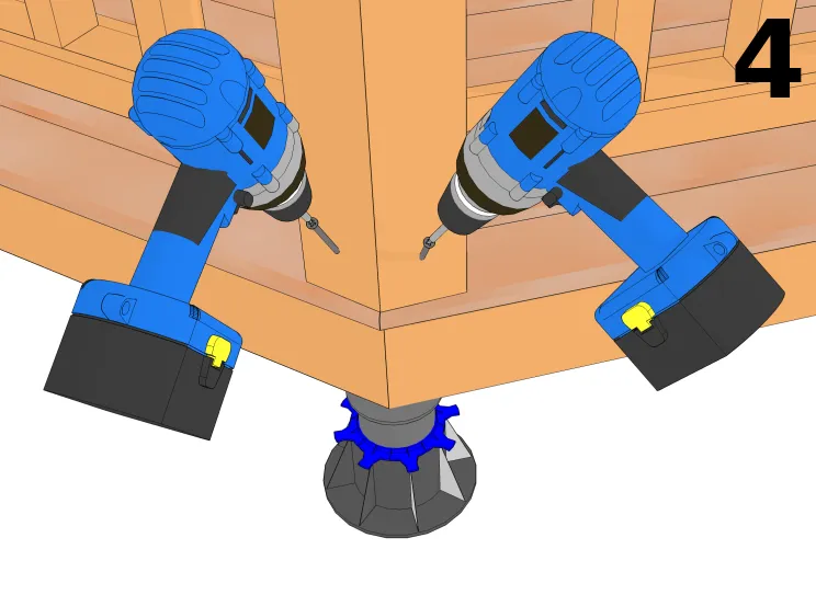 Fixer les panneaux au platelage