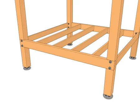 Type 4. Plateforme bois sur pilotis