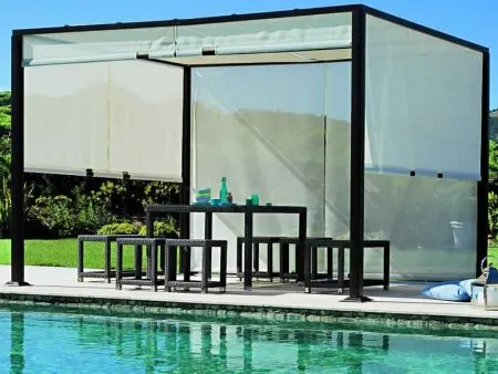 Exemples d'emplacement de la gloriette et du kiosque