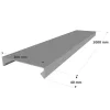 Couvertine d'acrotère plate - Gamme 200 - Aluminium 10/10 - Longueur 1000mm - Réf. CP10-200-1000