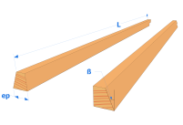 L’angle de coupe d’une paire de poteau